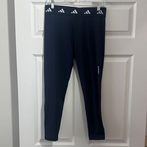 Adidas Dark Blue Leggings with White Logo